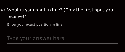 Text the queue number to Profit — example message with 5761